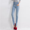 Jeans Womens High Waist Elastic Skinny Denim Long Pencil Pants Plus Size 40 Woman Jeans Camisa Feminina Lady Fat Trousers