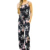 Kawaii Floral Women Jumpsuit Fashion Spaghetti Strap Long Playsuits Casual Beach Wide Leg Pants Jumpsuits Overalls GV736