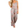 Kawaii Floral Women Jumpsuit Fashion Spaghetti Strap Long Playsuits Casual Beach Wide Leg Pants Jumpsuits Overalls GV736
