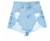 Ladies Summer Denim Holes Ripped High Waist Irregular Shorts With Belt New Arrival Women Casual Sexy Hots Sales B83916F