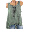 New 3 Colors Ladys Summer Casual Tank Splicing Mesh Backless Tops Blouse Womens Sleeveless Chiffon Vest Tee shirt plus size