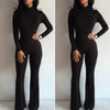 New Arrival Sexy Black Bodysuit Bodycon Rompers Womens Jumpsuit Slim Long Sleeve One Piece Playsuit Overalls Macacao