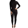New Arrival Sexy Black Bodysuit Bodycon Rompers Womens Jumpsuit Slim Long Sleeve One Piece Playsuit Overalls Macacao