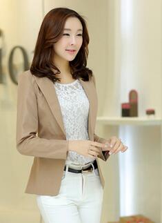 New Autumn Jacket & Blazers Women Simple casual Blazer Tops Korean Style Coat One Button Blazer Female s937