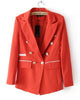 New Autumn Ladies  double breasted suit blazer femme slim blazer Women coat jacket casual outwear s938