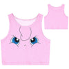 New Cartoon Pattern Crop Top Women Camis Pikachu Charmander Squirtle Print tank Tops Colorful Sleeveless Tee Vest