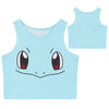 New Cartoon Pattern Crop Top Women Camis Pikachu Charmander Squirtle Print tank Tops Colorful Sleeveless Tee Vest