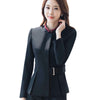 New Elegant Women Pleated Blazers Suits Long Sleeve Office  Blazer Feminino Formal Coat Jacket Plus Size