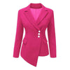 New Fashion Suit Women Blazer Workwear Unregular Office Ladies Blazers Spring Tops Female Large Size S-XXXL Khaki Black Red