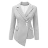 New Fashion Suit Women Blazer Workwear Unregular Office Ladies Blazers Spring Tops Female Large Size S-XXXL Khaki Black Red