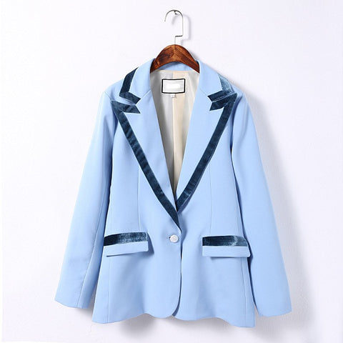 New Fashion Women Blazers and Jackets Korean Style Female Blue Blaser Coat Femme feminino plus size work wear Suit