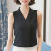 New Fashion Women Chiffon Blouses Ladies Tops Female Sleeveless Shirt Blusas Femininas White,Red S -2XL Plus Size