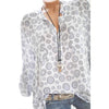 New Fashion Women Plus Size Print Long Sleeve Polka Dot Button Blouse Pullover Chiffon Tops Shirt V neck