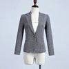 New Fashion Women Suits Jacket Casual Long Sleeeve Single Button Notched Office Work Ladies Blazer Feminino Outwear
