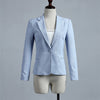 New Fashion Women Suits Jacket Casual Long Sleeeve Single Button Notched Office Work Ladies Blazer Feminino Outwear