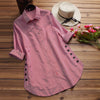 New Fashion Women's Long Sleeve Lattice Button Casual Tops Shirt Loose Plus Size Long Casual Blouse