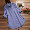 New Fashion Women's Long Sleeve Lattice Button Casual Tops Shirt Loose Plus Size Long Casual Blouse