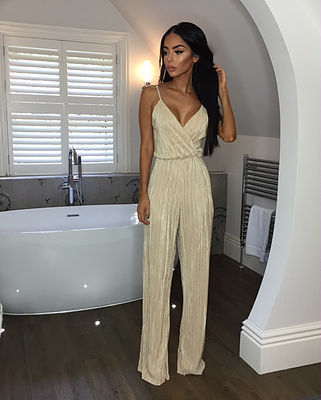 New Fashion Womens Sleeveless sling deep V-Neck Jumpsuit Ladies Evening NightOut Party