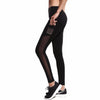 New High Waist slim Leggings For Women Dancing Wear Plus Size Mesh Patchwork Footless with Small Pocket Pants gotico woman