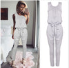 New Jumpsuits Women Elegant Casual Sexy Sleeveless Bandage Rompers Womens Jumpsuit Long Pants Black White Bodycon Jumpsuit