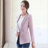 New Office Lady Women Spring Autumn Medium-Long  Blazers Female Plus Size 3XL Notched Single Button Slim Blazers CQ1151