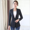 New Office Lady Women Spring Autumn Medium-Long  Blazers Female Plus Size 3XL Notched Single Button Slim Blazers CQ1151