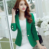 New Plus Size Womens Business Suits Spring Autumn All-match women Blazers Jackets Short Slim long-sleeve Blazer Women Suit