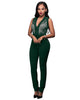 New Sexy Club Wear Overalls For Women Jumpsuits Playsuits Sleeveless Mesh Sexy Deep V Neck Lace Long Rompers Pants