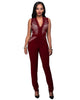 New Sexy Club Wear Overalls For Women Jumpsuits Playsuits Sleeveless Mesh Sexy Deep V Neck Lace Long Rompers Pants
