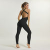 New Sexy Fitness Jumpsuit Full Bandage Sporting Bodysuit Sexy Sleeveless Solid Four Colors Bodysuit Backless Women Jumpsuit