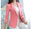 New Slim Suit Jacket Women Single Button Elegant Ladies Long Sleeve Office Jackets Bleiser Mujer Femme Outwear Plus size4XL