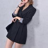 2022 New Spring Autumn Women Black Striped Office Lady Blazer Long Sleeve Jackets Business Blazers Suit Casaco Feminino LX97