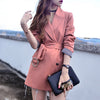 2022 New Spring Autumn Women Black Striped Office Lady Blazer Long Sleeve Jackets Business Blazers Suit Casaco Feminino LX97