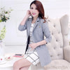 2022 New Spring Autumn Women Long Blazers Korean Long Sleeve Business Suits Jackets Coats Casual Slim Solid Female Outerwear