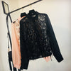 2022 New Spring Autumn Women's Bling Sparkle Sequined Tassel Loose Shirt Female Long Sleeve Chiffon Blouse Tops