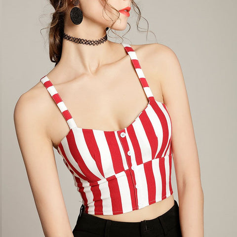 New Summer Sexy tank Stripe tops tees lingerie Fashion Women Short Casual Tank Tops Vest Bow Bandage Halter crop tops women