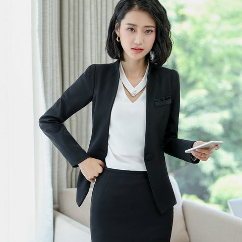 New Winter Spring  Fashion Women Slim Blazer Coat Casual Jacket Long Sleeve One Button Suit Ladies Work Blazers Plus Size