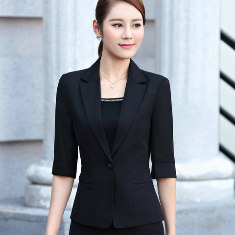 New Women Blazers and Jackets Basic Coats Female Red Black Blue Blaser jaqueta feminina Femme plus size work to wear