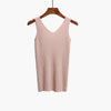 New Women Solid Tank Tops Shirts Girls' Ice Silk Knitted Vest Tank Fem Casual Sleeveless Summer Tops Ladies' Sexy Tanks