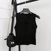 2022 New Women Tank Tops Heart Cut Out Knit Crop Top Harajuku Cute Sleeveless Midriff-baring Slim Short Tops #A020
