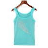 2022 New Women's Lace Tanks & Camis Fashion Ladies Feather Rhinestone Crop Top Tee Casual Summer Sleeveless Vest Tank Top Womens