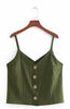 New Women sexy sleeveless camis tank tops spaghetti strap ladies summer vest sling tops harness button t shirt LS2329