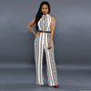 New autumn Rompers womens jumpsuit Long wide leg Pants European Fashion Belt printed bandage Elegant Jumpsuits Overalls