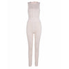 2022 Newest Summer Jumpsuit Women Celebrity Party Sleeveless O-Neck Beading Sexy Night Out Full Length Bodysuit Women Wholesale