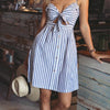 Sexy Backless Bandage Dress Women Slim Summer Beach Dress Ladies Wrapped Chest Party Short Dresses White Casual Vestidos
