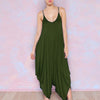 Sexy Party V Neck spaghetti strap wide leg Romper Women Jumpsuit Loose green flare Haren trouser Playsuit plus size overall
