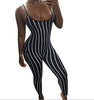 Sexy Stripe Jumpsuit Lady Sleeveless Long Romper Stretch Bodysuit Leotard Strapless Slim Pencil Long Playsuit
