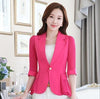 Short Style Female Summer Blazer Women Slim Fit Peplum Suit Jacket Short Sleeve Chiffon Blazers Coats Black Blue White Pink