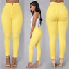2022 Solid Wash Skinny Jeans Woman High Waist winter Denim Pants Plus Size Push Up Trousers Bodycon warm Pencil Pants Female **