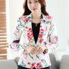 Spring And Autumn New Single buckle Long sleeve Blazer Women Fashion Printed Slim Blazer Women Short Large size Blazer X481